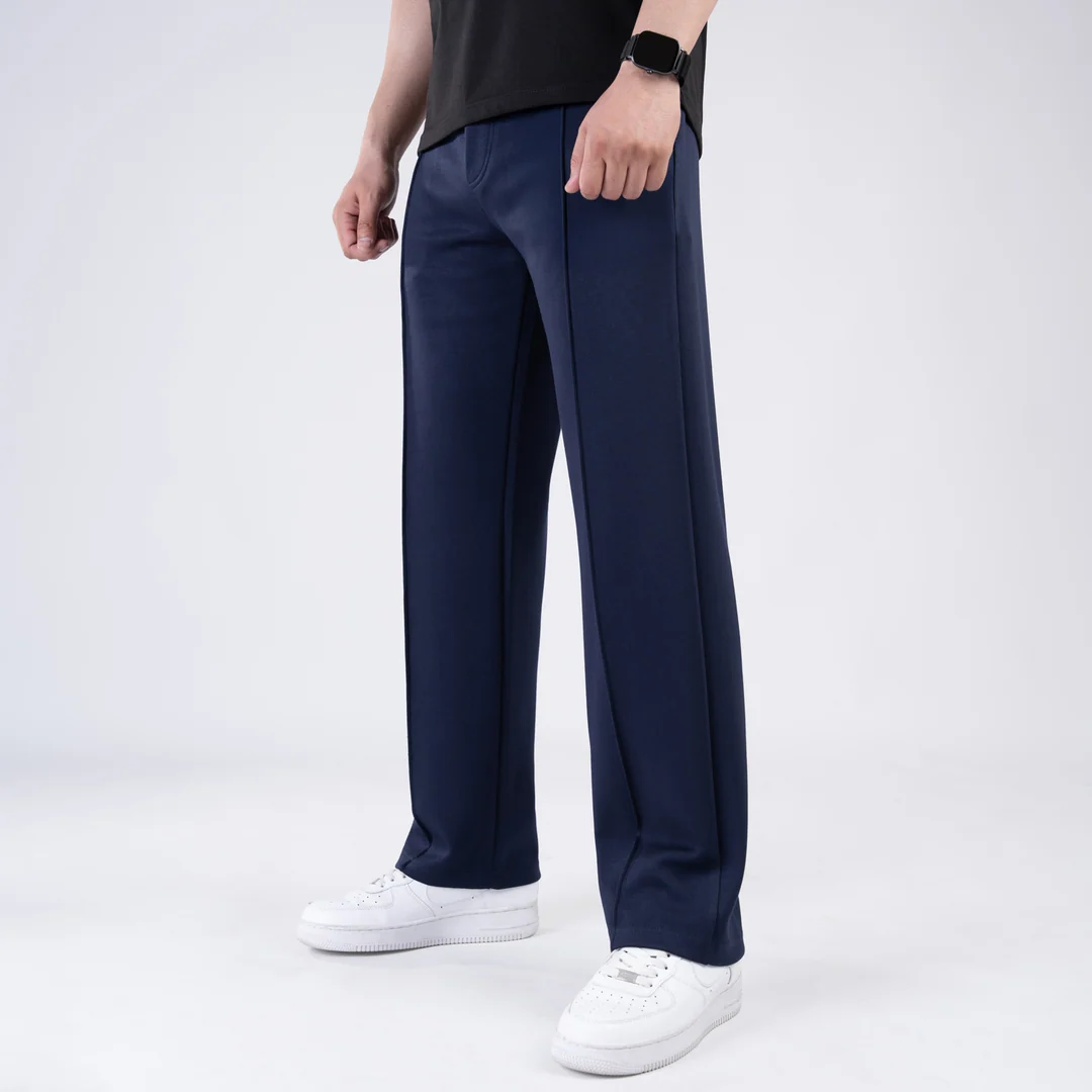 Scuba Olive 4-Way Stretch Front Stitch Blue Trousers